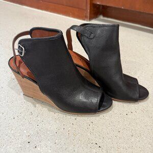 Lucky Brand Risza Wedge Sandals Open Toe Slingback Size 8.5